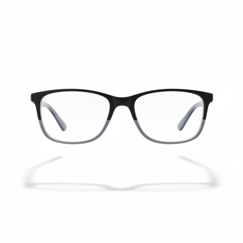 Black grey two-tone eyeglasses