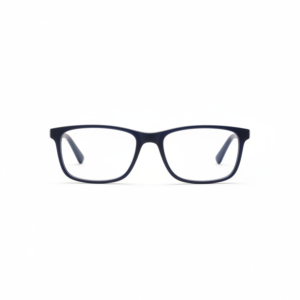 Navy rectangular acetate eyeglasses