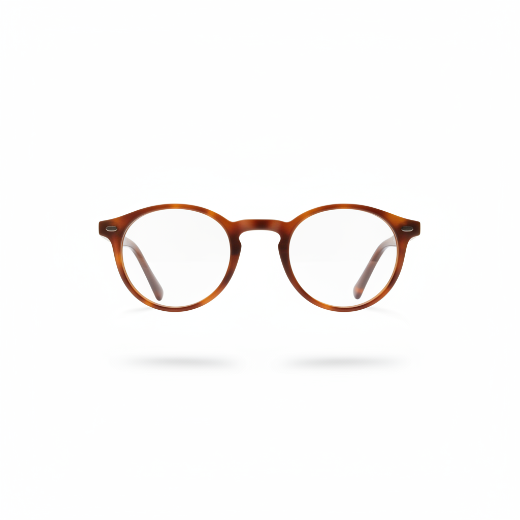 Tortoiseshell round eyeglasses