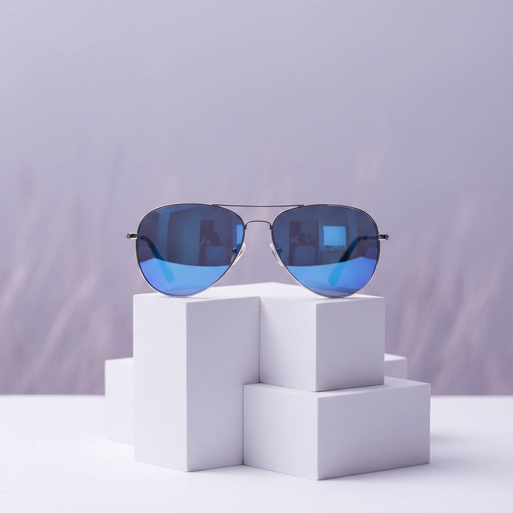 Sunglasses on display stand
