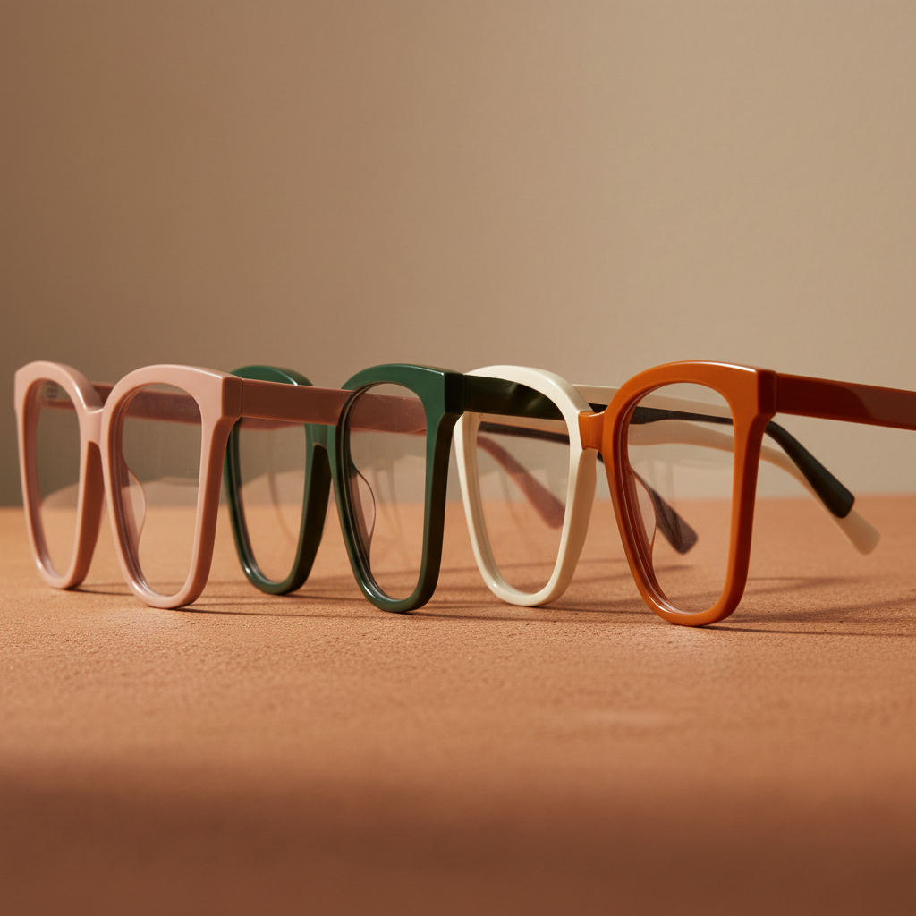 Row of eyeglasses